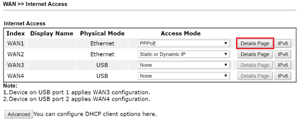 a screenshot of DrayOS Internet Access List